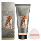 Waterproof Leg & Body Makeup Cream with Puff, Transfer-Resistant Full Coverage Concealer for Tattoos, Scars & Varicose Veins, Long-Lasting Natural Finish Foundation for All Skin Tones, 02