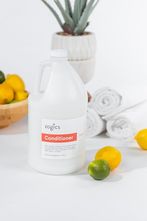 Zogics Conditioner, Citrus + Aloe Scented Conditioner (4 Gallons/Case)