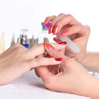 6 Pack Glass Nail File with Case, Crystal Fingernail Files Set, Double Sided Finger Nail Files, Professional Manicure Nail Care for Women, Christmas Gifts Stocking Stuffers