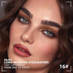 evpct Matte Smoky Nude Eyeshadow Quad Palette, Ivory White Nuetral Dark Ndue Brown Matte Smoky High Pigmented Primer Mini Eye Shadow Palette Makeup for Women, Smudge Proof Vegan Eye Shadows Nudes