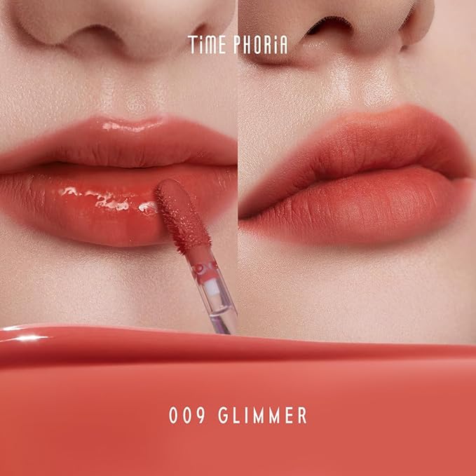 ALTERA BLURRING LIP TINT - Shine Lip Gloss to Soft Blurry Lip Matte Finish, Long-Lasting Lip Stain, Smooth and Blur lip lines, Watery-Velvet Feel, Hydrating & Non-Sticky (009 GLIMMER)