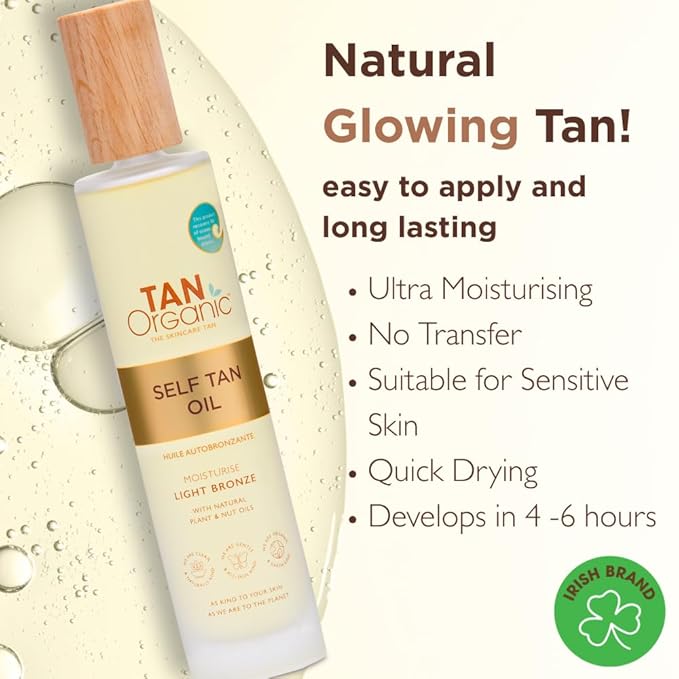 TanOrganic Self Tanning Oil Fake Tan Certified Organic Natural Vegan 100ml