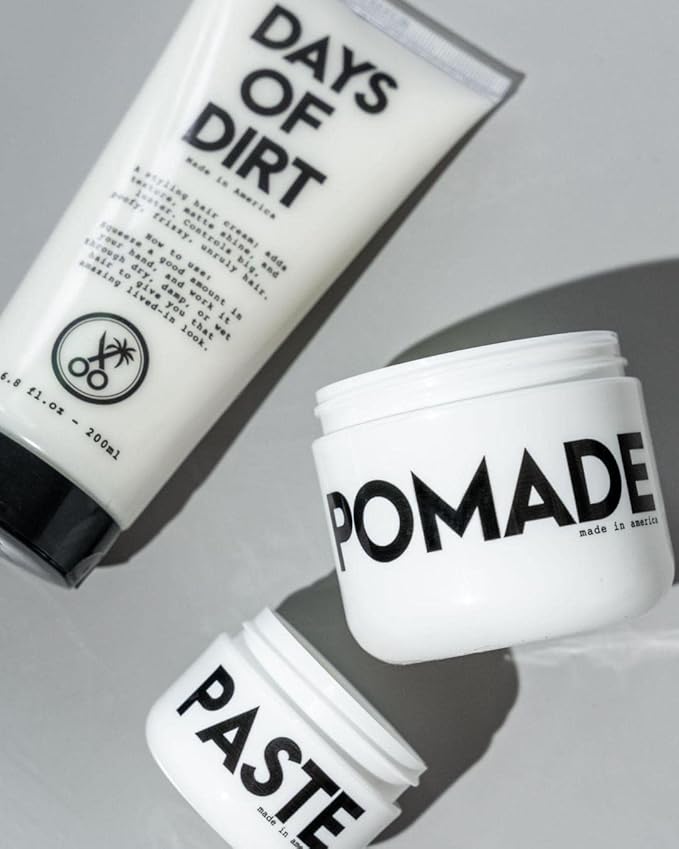 California Born Days of Dirt Hair Styling Cream for Dry, Fluffy, Frizzy, Clean Lived-in Look - Styling Cream for No-Hold, Texture & Shine - Made in USA, 6.8fl oz