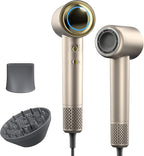 Tideway Hair Dryer, Blow Dryer with Diffuser High-Speed Plasma Ionic Low Noise for Fast Drying, Travel Hair Dryer for Women and Man, Curly/Wavy & Long/Thick Color-Treated Hair H11