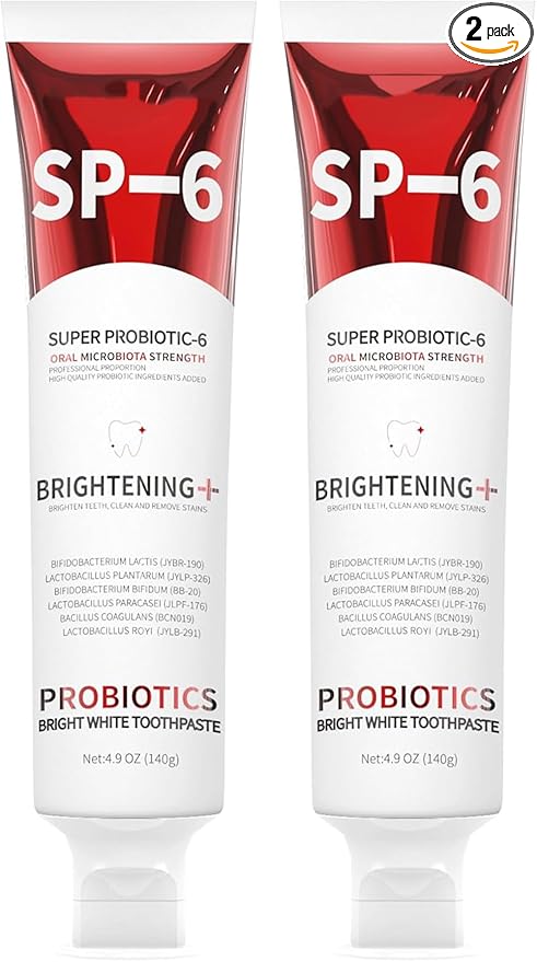 2PCS-SP-6 Whitening Toothpaste, Teeth Whitening, Enamel-Safe, Fluoride-Free, Fresh Mint, Fresh Breath