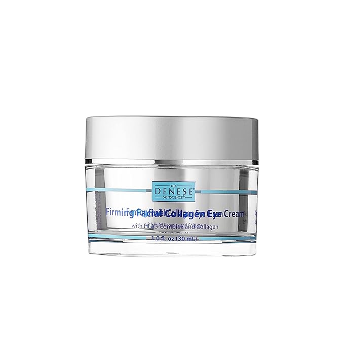Dr. Denese SkinScience Firming Facial Collagen Eye Cream 1oz – Hydrating Under Eye Treatment with Hyaluronic Acid, Peptides & Ceramides for Puffiness, Dark Circles, Fine Lines – Cruelty-Free Skin Care