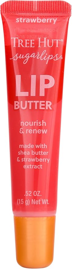 Tree Hut Sugarlips Lip Butter, Lock in Moisture & Nourish Skin for Full, Hydrated Lips, Essential Lip Care, 0.52 Fl oz.