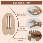 Flat Hair Clips for Women - Stylish French Lay Down Flat Claw Clips for Thick Thin Hair, Comfortable Curved Large Flat Clips, Leopard Print Non-Slip Strong Hold Hair Accessories, Tortoise Pack of 8