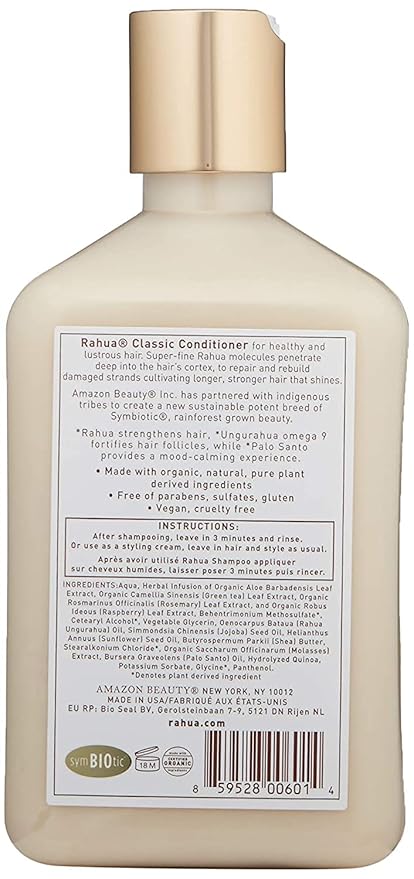 Rahua Classic Hair Conditioner, Vegan Hydrating Hair Care Oil, Quinoa, Organic Aloe Vera, Rosemary, Natural Palo Santo for Scalp Care, Promotes Growth, Silicone Free, 9.3 Fl Oz