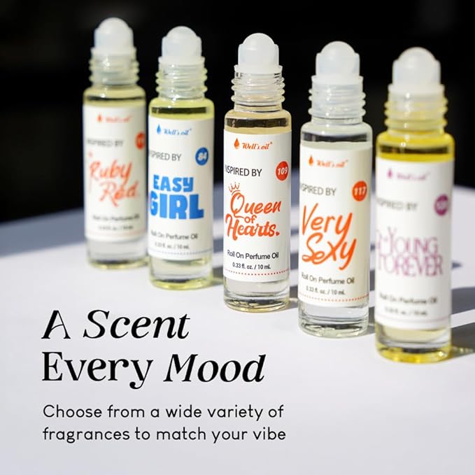 Well's Oil Roll-On Perfume Oil (Bacarat 540) | Oil-Based Fragrance | Long-Lasting Wear | Paraben-Free | 0.33 fl oz / 10 ml