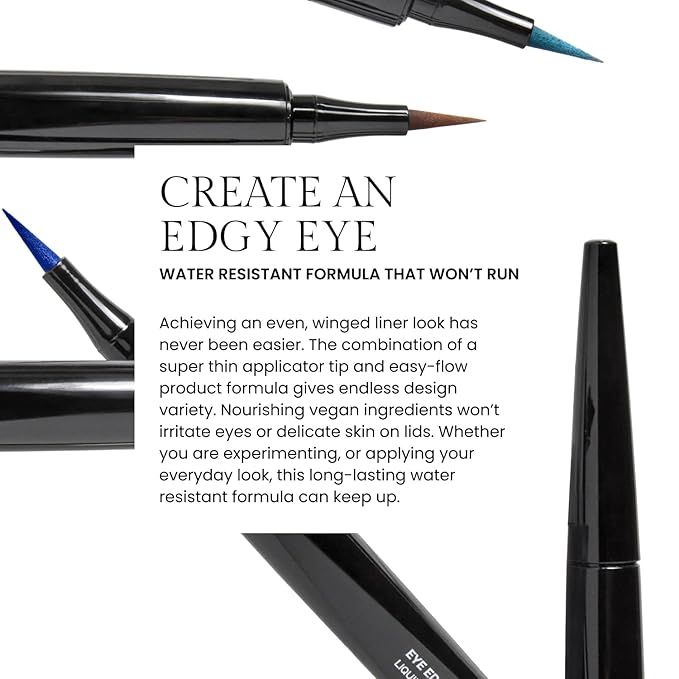 OFIR Eye Edge Liquid Eyeliner Pen | Water and Smudge Proof | Long Lasting Matte Finish, Soft Tip with Bold Pigment | Cruelty Free Formula | Black Eyeliner for Women | Marine - Teal Jade | 0.04 Fl Oz