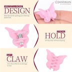 Butterfly Hair Clips Colorful, Girls Cute Mini Small Claw Clips, Y2K 90s Kids Women Butterflies Hair Accessories Rave Festival 50 pcs (Baby Color)