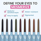 PRIME PROMETICS PrimeEyes Glide Eyeliner for Mature Women – Waterproof, Long-Stay and Mess-Proof – Gel Creme Texture, Discreet Sharpener and Effective Smudger (Copper Metallic)