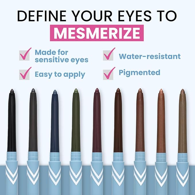 PRIME PROMETICS PrimeEyes Glide Eyeliner for Mature Women – Waterproof, Long-Stay and Mess-Proof – Gel Creme Texture, Discreet Sharpener and Effective Smudger (Mocha Shimmer)