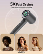 Professional Bi-Ionic Aromatic Hair Dryer- mera PRO -Fast Drying Salon Results Blowdryer w/Magnetic Diffuser & Aromatherapy Nozzle, One Button Safe Mode, cUL Certified, Lightweight for Travel