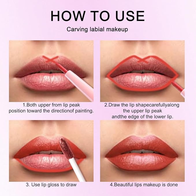 Kaely 2-in-1 Impassion Metallic Lipstick and Lip Liner Makeup, Shimmer Liquid Metallic Lipsticks for Women, Glitter Lip Gloss Stain Long Lasting Waterproof Smudge Proof 24 Hour, Cruelty-Free 22