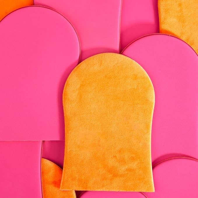 b.tan Face & Body Self Tanning Mitt | Glow Your Own Way Smooth Gel Glove - Sunless Tan Applicator, Streak-Free, Even Application, Double Sided, Reusable, Great for Cream, Lotion, Suncreen