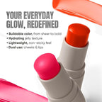 TOTEMICA Cooling Water Jelly Tint - by Ana Patricia, Dewy Hydrating Tint for Natural Color, Long-Lasting Jelly Lip Tint & Cheek Stain, Clean Beauty Tinta para Labios | 0.19 oz - Light Red