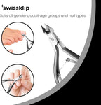 Swissker by Swissklip Cuticle Trimmer, Cuticle Remover, White Elephant gifts, Cuticle Nippers, Cutter, Nail Nipper used along with Cuticle Pusher Tool, Nail Cuticle Trimmer