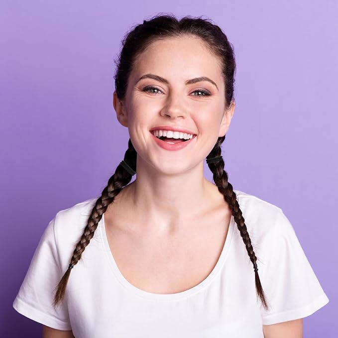 TecUnite 200 Pieces Elastics Hair Ties Ponytail Holders 4MM Rubber Bands for Hair Pain-Free Head Accessories for Women Men(Multicolor)