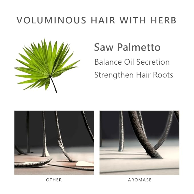 Aromase Hair Volumizing Shampoo - Clarifying Shampoo - Boost Hair Volume, Balance Scalp Oil, Soothe Itchiness - No Parabens, SLS, or Silicone - 14 oz