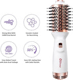 Hair Dryer Brush Blow Dryer Brush 4 in 1, 2 Inch Hot Air Brush for Hair Drying & Styling | Ionic Oval Barrel for Smooth, Frizz-Free Volume Blowout, Dual Voltage Lightweight Travel Hair Dryer Brush
