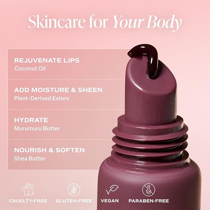 Saltair Hydrating Lip Oil Balm, Clear and Tinted Lip Gloss, Everyday Shades 5-Pack. Moisturizing Vegan Conditioning for Dry Cracked Lips with Glossy High-Shine Finish. Coconut Vanilla Flavor