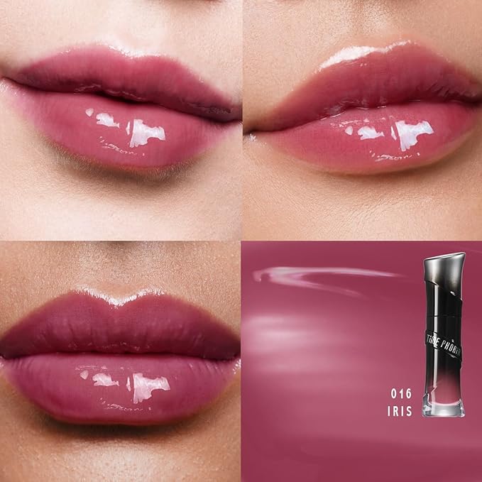 LUNARA FROST 3D LIP GLOSS - Plumping High-Shine Gloss with Hyaluronic Acid | Non-Sticky Glassy Finish | Cooling Sensation | 24H Hydration | Instant Volume Effect (16 IRIS)