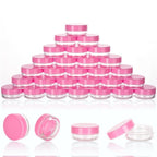 3 Gram Mini Sample Jars with Lids - 100 Count, Empty Lip Balm Containers, Makeup Travel Containers with Labels, Mini Disposable Spatulas