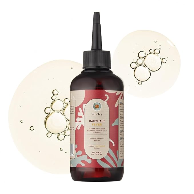 HairTry Babyhair Fever - Thinning Hair Treatment Women - Hair Serum for Hair Loss Prevention - Scalp Serum with Vitamin B Complex, Biotin & Caffeine - Hair Loss Solutions – Net 6.76 Fl. Oz/ 200 ml