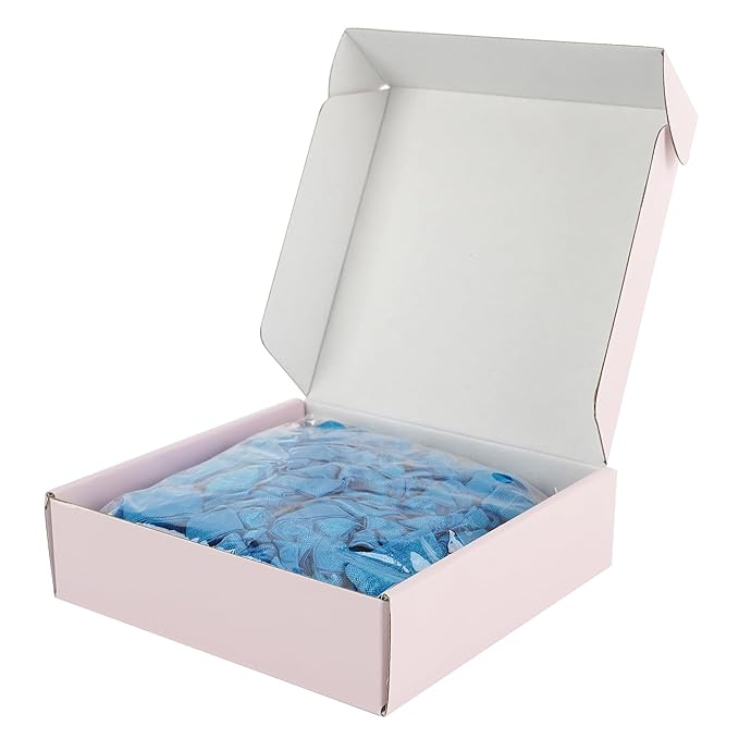 MEEDEE Turquoise Blue Soft Knotted Elastic Hair Ties - 100 Pack, No Crease, No Damage, Ouchless for Pony Tails and Yoga, Multi-Use as Bracelets