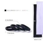 72PCS Black Hair Ties No Damage & Hair Bands for Women's Hair,Ponytail Holders & Hair Elastics Set (1.6in Black)