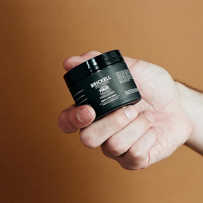 Brickell Men's Products Hair Styling Clay Pomade For Men, Natural & Organic with Strong Hold & Matte Finish, Product for Modern Hairstyles, 2 Ounces, Scented