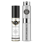 CA Perfume Duo Impression of Black Intensive Aoud For Women And Men Perfume Layering Set Long Lasting Travel Size EDP + Body Oil Roll-On Bottle 0.27 Fl Oz+0.33 Fl Oz