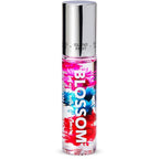 Blossom Roll on Lip Gloss, Scented Clear High Shine Moisturizing Lip Oil, Non Sticky, Infused with Real Flowers, Made in USA, 0.2oz, Island Fruit