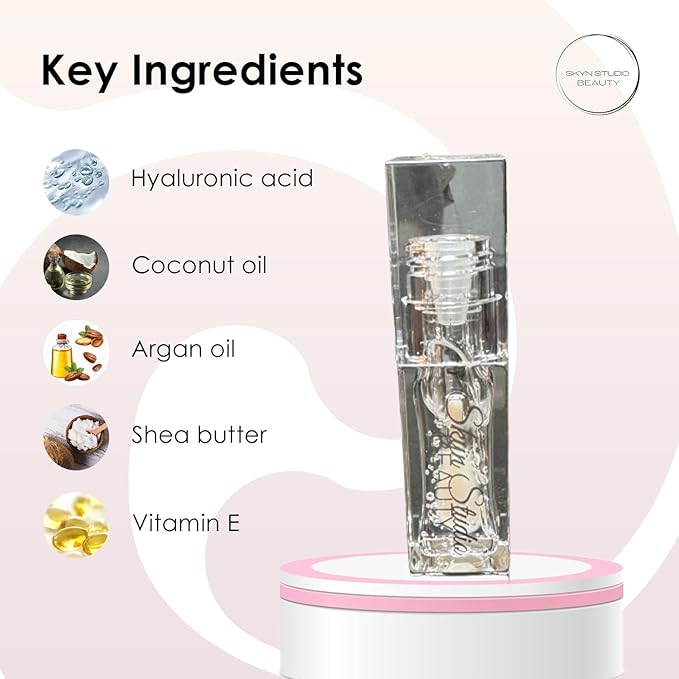 BEAUTY SPF 30 Juicy Lux Hydrating Lip Oil, Deeply Nourishing Lip Oil with Hyaluronic Acid, Coconut Oil, Argan Oil, Shea Butter and Vitamin E, Non-Sticky, SPF Protection Lip Care (Glass)