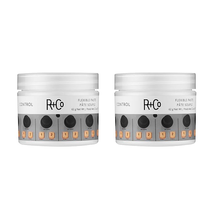 R+Co Control Flexible Paste | Strong Hold + Natural Finish | Vegan + Cruelty-Free | 2.2 Oz (Pack of 2)