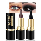 Kaely 2Pcs Black Brown Gel Eyeliner Pencil, Natural Black Eyeliner Cream for Waterline, Long Wear Crayon Eye Liner Waterproof Smudge Proof, Smokey Eye Eyeshadow Palette Gothic Halloween Makeup Set