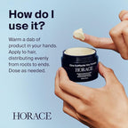 HORACE Hair Wax Pomade for Men – Strong & Long-Lasting Hold – Matte Finish – No Silicones or Mineral Oils – Woody Scent – Refillable, 50 ml