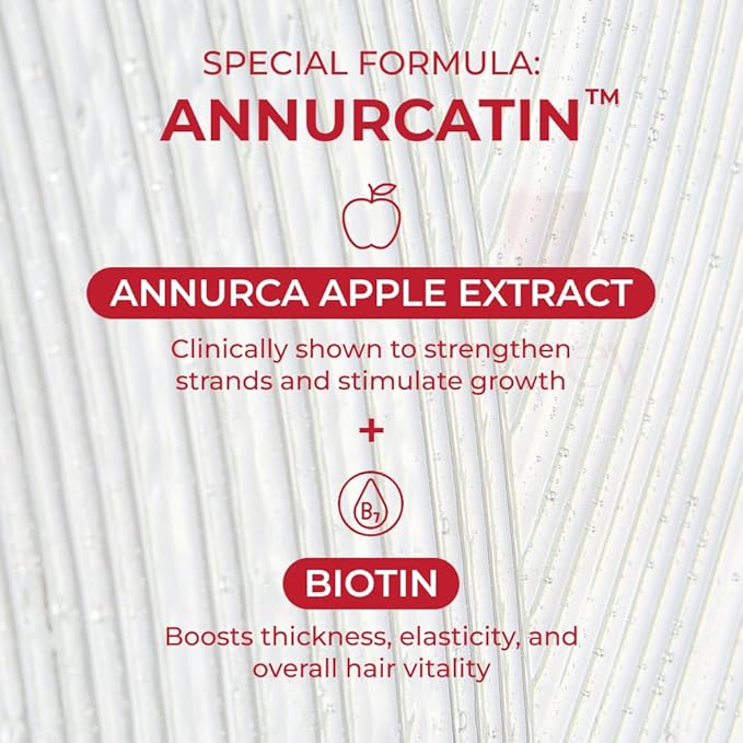 MOEV ANNURCATIN Shampoo and Conditioner Set for Men and Women, Korean Biotin Hair Growth Volumizing Shampoo, Paraben-Free Natural Apple Wash-Off Hair Mask, Rose Thickening for Damaged Hair