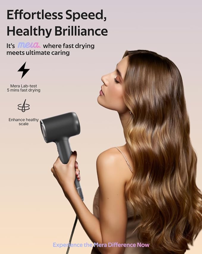 Professional Hair Dryer with Diffuser for Women Classic Bio lonic Hair Blow Dryer Fast Drying Remove Static Full Tool Set for Stylist, One Button Cooling Mode, cUL Certified, Lightweight for Travel