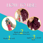 Jerome Russell Temp'ry Spray-on Burgundy Hair Color, 2.2oz x 3 pack