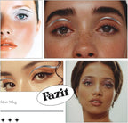 Fazit Makeup Patches - Silver Wing Eyes - Glow Up Make-Up Patches - Cute Glitter Makeup Accessories for Women - Cosmetic Glitter for Face