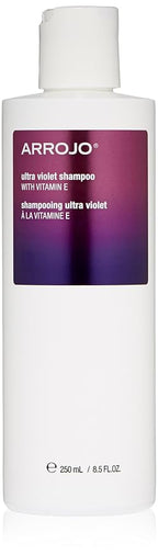ARROJO Ultra Violet Purple Shampoo (8.5 oz) Hair Shampoo for Color Treated Hair to Eliminate Brassy & Yellow Tones Purple Shampoo for Blonde Hair w/ Vitamin E Paraben and Sulfate Free Shampoo