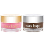 Sara Happ Sweet Clay Mask + Vanilla Bean Sugar Lip Scrub Duo - Exfoliating Lip Treatments, Moisturizers for Dry and Flaky Lips, Vegan (0.47 Oz and 0.5 Oz jars)