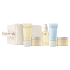 Oak Essentials Travel Body Routine | TSA-Friendly Mini Body Care Set with Wash, Scrub, Lotion, Oil, & Balm + Linen Travel Bag