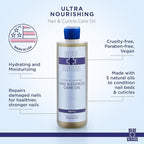 Blue Cross Nail & Cuticle Care Oil, Mineral Oil Free, Hydrating, Moisturizing, All Natural Professional Nail + Cuticle Care, Lemongrass/Lavender Scented Essential Oils, Made in USA, 16fl oz/473mL