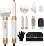 Hair Dryer Brush,Blow Dryer Brush with Attachments,110000 RPM Curly Twist 7 in One Air Style, Professional Ionic Hair Styling Tool, Left & Right Air Curler, Volumizer