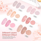 CANNI 6 Colors 9 Ml Jelly Nude Pink Gel Nail Polish Set- Neutral Transparent Pink Colors Sheer Gel Polish Kit, Soak Off LED Nail Gel Manicure Kit DIY at Home Salon Gifts