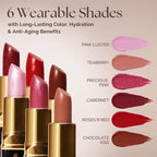 Essence Of Argan Pink Lip stick and Hydrating Lip Gloss & Moisturizing Lipstick with Argan Oil, Shea Butter, Jojoba & Aloe Vera